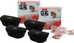 Raco Muizenkorrels 100gram Met 4 Lokdozen; Muizengif ; Muizenkorrels; 4 Lokdozen; Zeer Complete Set