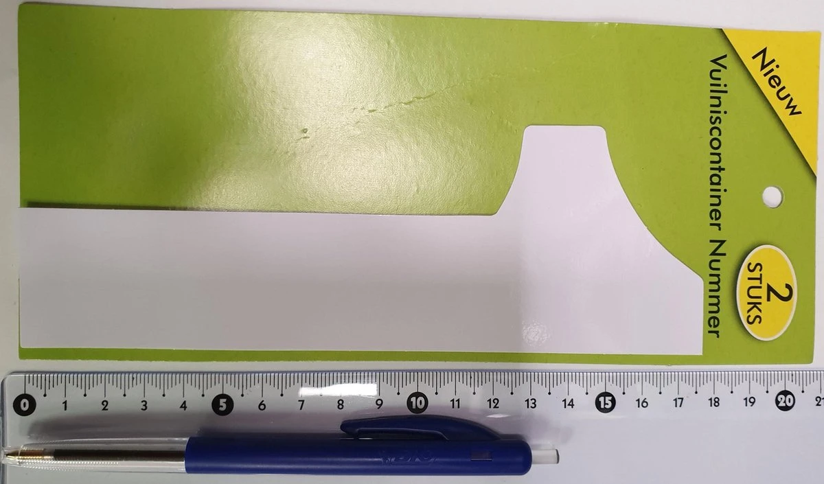 Cijfer 1 - Vuilniscontainer Nummer - 1 - Verpakt Per 2 Stuks - Cijfer Sticker - Nummer Sticker - 17,5 Cm Hoog - Afbeelding 2