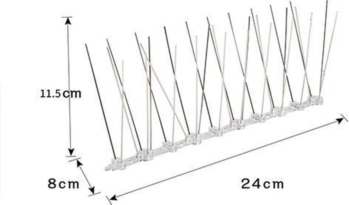 Merkloos Duivenpinnen Inclusief Bevestigingstape - Vogelpinnen - Meeuwenpinnen - 25 Centimeter Breed - Alle Ondergronden - Afbeelding 2