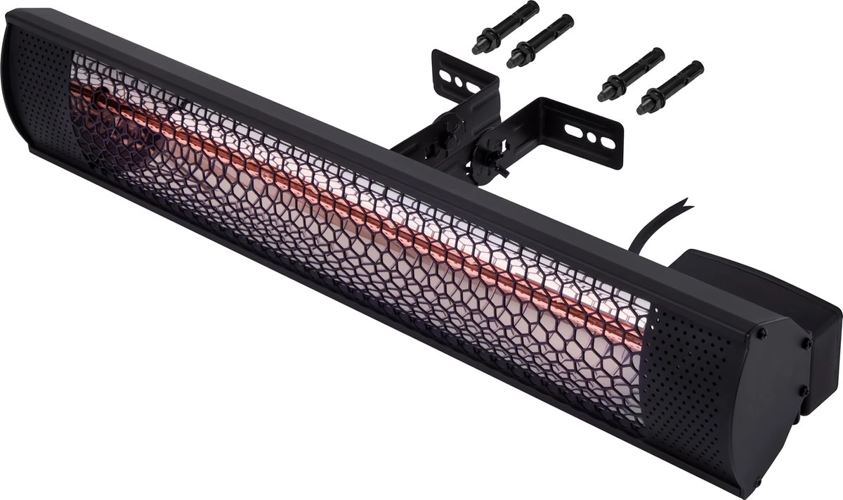 VONROC Sfeervolle Terrasverwarmer – Marsili Compact 2000W – Hoog Rendement – Low Glare Lamp – Voor Muur Of Plafond - Afbeelding 3