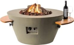 Happy Cocooning Set (2) Houten Side Tables Ovaal/Rond