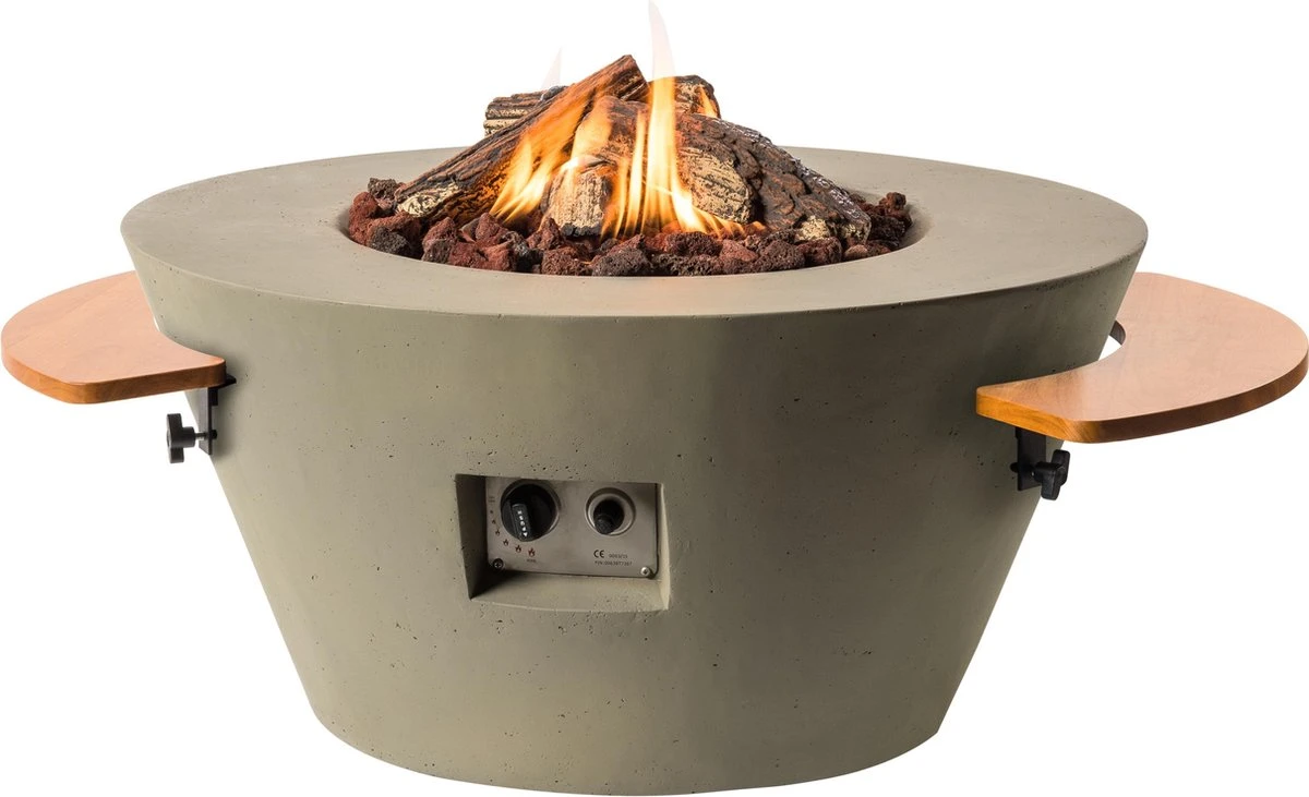 Happy Cocooning Set (2) Houten Side Tables Ovaal/Rond - Afbeelding 3