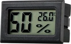 Merkloos Professionele Hygrometer - Zwart - Meet Ook Temperatuur - Voor Buiten En Binnen - 2 In 1 - Hygrometer