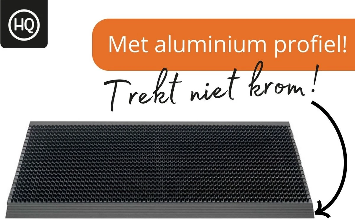 Hamat Deurmat Outline - 50x80 - Pure Zwart