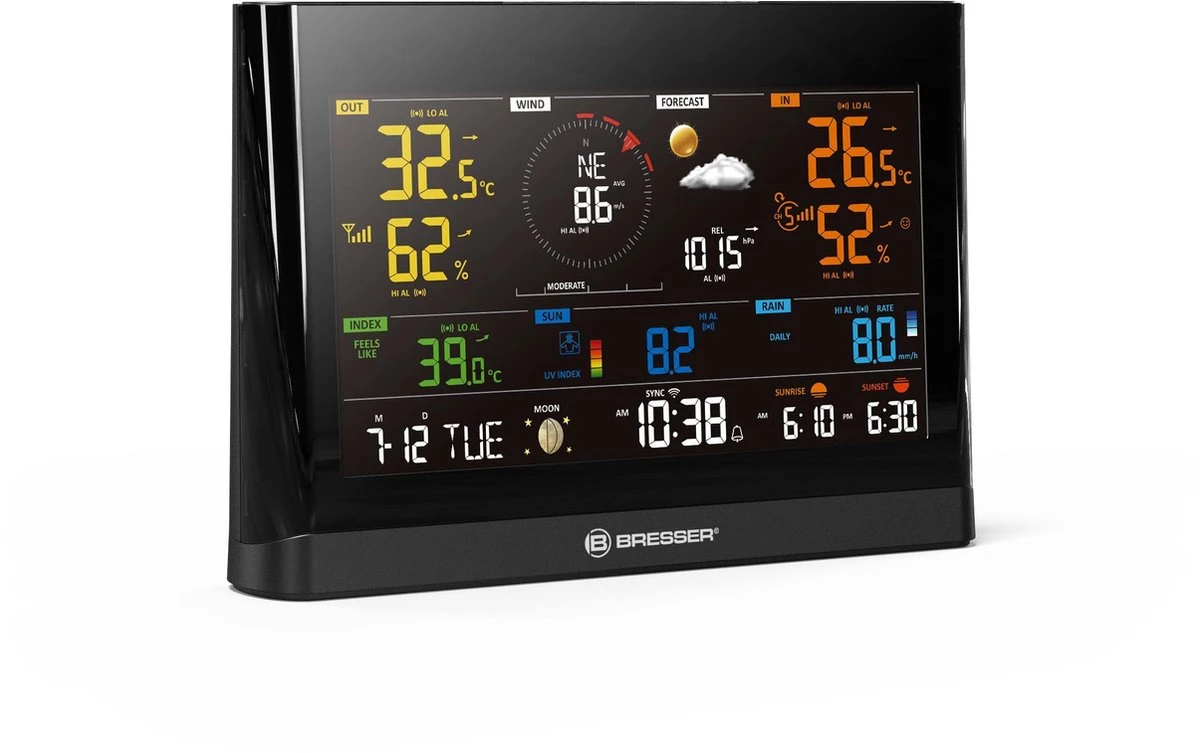 Bresser Weerstation - 7-in-1 Sensor - Voor Binnen & Buiten - Met WLAN - Afbeelding 6