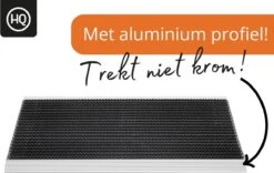 HAMAT Outline Deurmat - Borstelmat - 80x50 Cm - Voor Buiten - Zwart