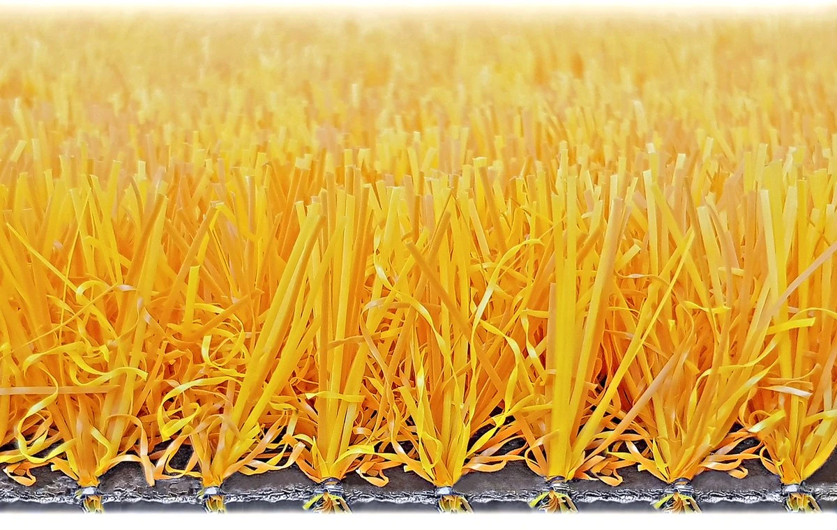 EGrass Deurmat RAINBOW Yellow Sunshine - 44x66cm - Geel - 25mm - Grasmat - Doormat - Schoonloopmat - Inloopmat – Voordeur – Door – Deurtapijt - Droogloopmat - Tuin - Balkon - Terrasgrasmat - Entreemat - Afbeelding 2