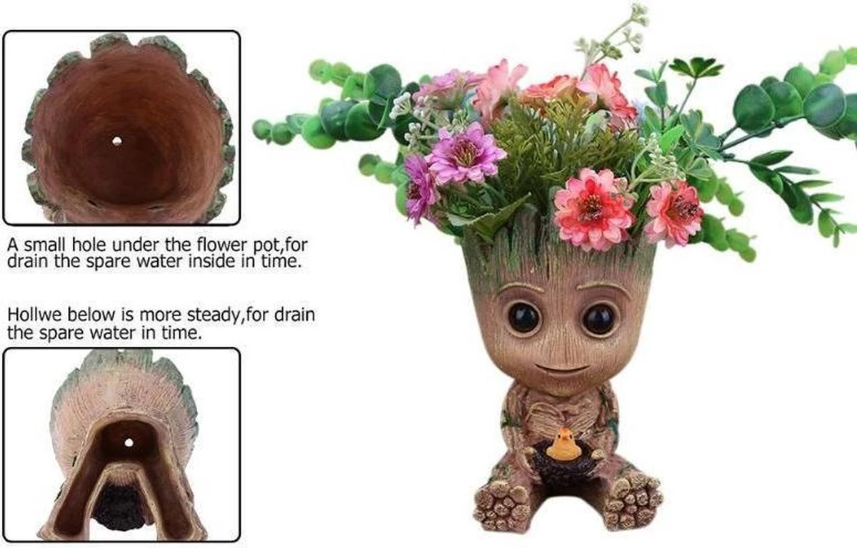 Grootted Planter Pot Baby Bloempot Met Chick - Afbeelding 5