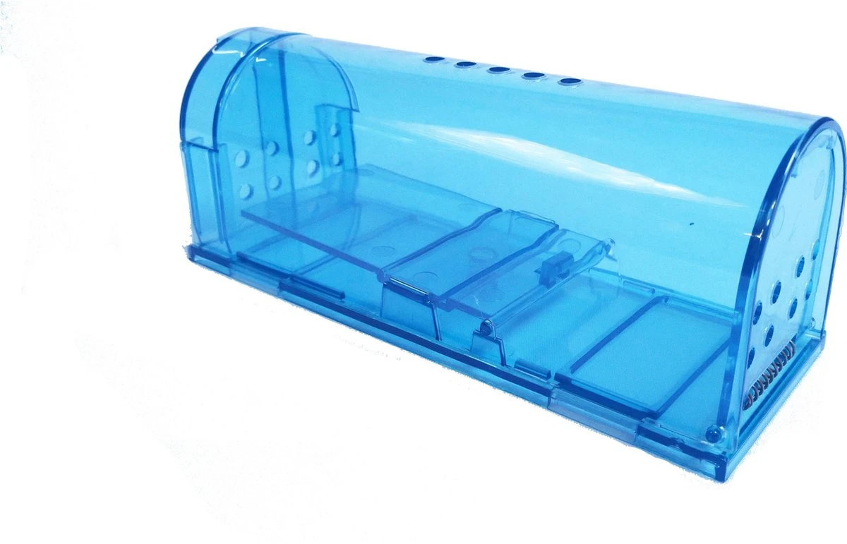 Diervriendelijke Muizenval: Multi Use Trap Blauw - 100% Pakkans - Sterke Muizenval - Muizenverjager - Voor Binnen En Buiten - Levend Muizen Vangen - Ongedierteval - Ongediertebestrijding