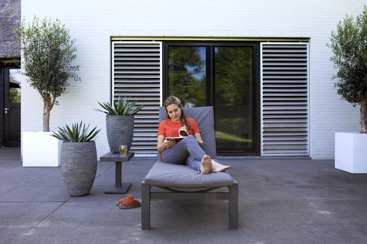 Capi Europe - Vaas Elegant Laag Rib NL - 36x47 - Antraciet - Voor Binnen En Buiten - KOFZ782 - Afbeelding 3