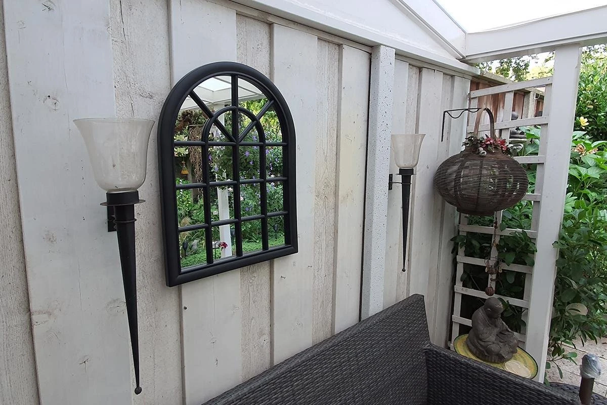 Tuinspiegel Gotische Buitenspiegel, Kerkraam, Tuin Spiegel Met Frame, Wandspiegel 60 X 46cm, Per Stuk Geleverd - Afbeelding 5
