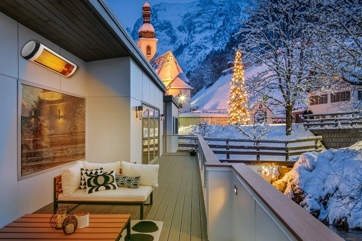 Monzana Infraroodstraler 2500W - 3 Verwarmingsniveaus - Zilver - Afbeelding 8