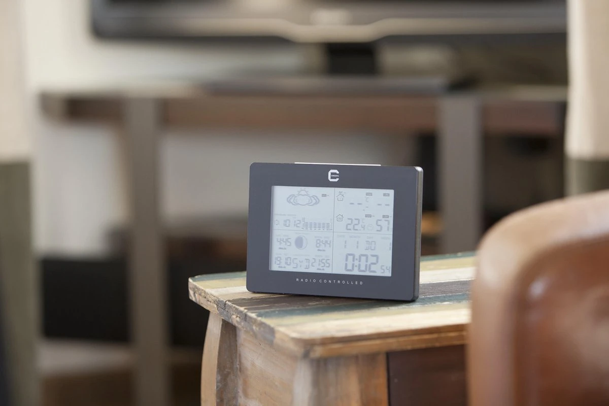 Cresta Care DTX370S Zwart Zeer Uitgebreid Digitaal Weerstation Voor Binnen En Buiten | Barometer | Maanstand |Zonnestand | Weersvoorspelling | Draadloze Buitensensor. - Afbeelding 6