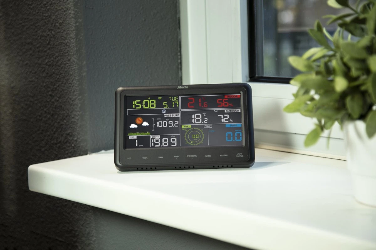 Alecto WS-5500 - Professioneel WiFi Weerstation - Weather Underground Koppeling - 8-in-1 - Afbeelding 4