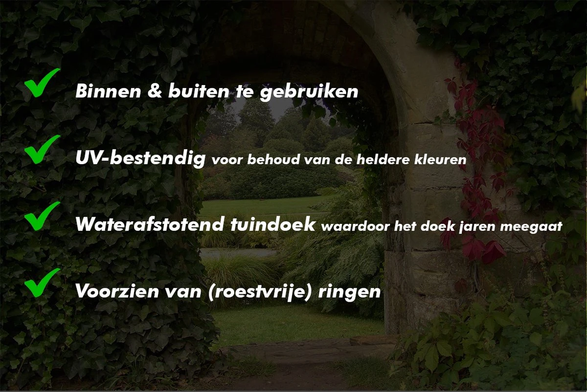 Tuinposter Doorkijkje - Groene Tuin - 120cm X 80cm - Afbeelding 2