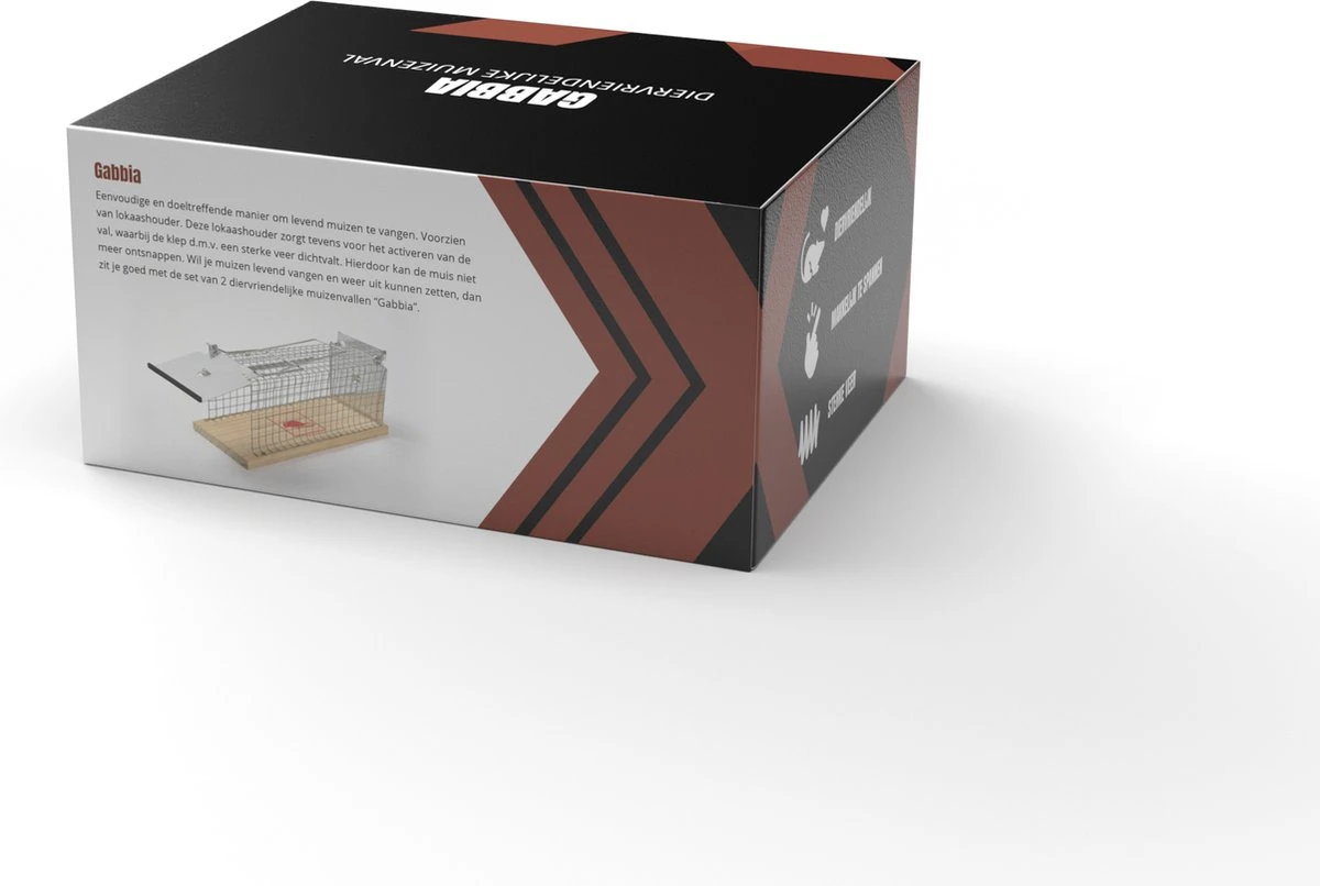 Set Van 2 Diervriendelijke Muizenval "Gabbia" - Inloopval - Muizenkooi - Ongedierteval - Ongediertebestrijding - Afbeelding 8