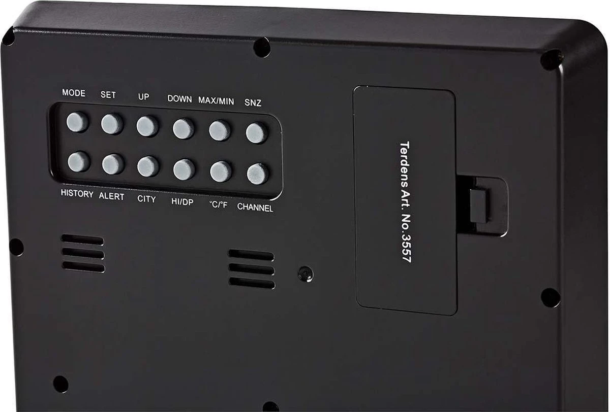 Nedis Weerstation - Binnen & Buiten - Inclusief Draadloze Weersensor - Weersvoorspelling - Barometer - Tijdweergave - Verlicht LCD-Scherm - Wekkerfunctie - Afbeelding 8