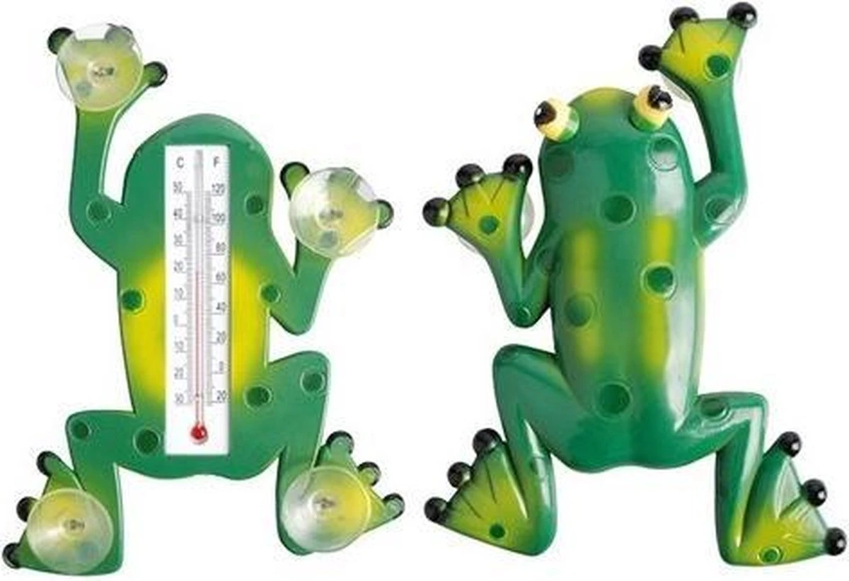 Merkloos Kikker Raamthermometer