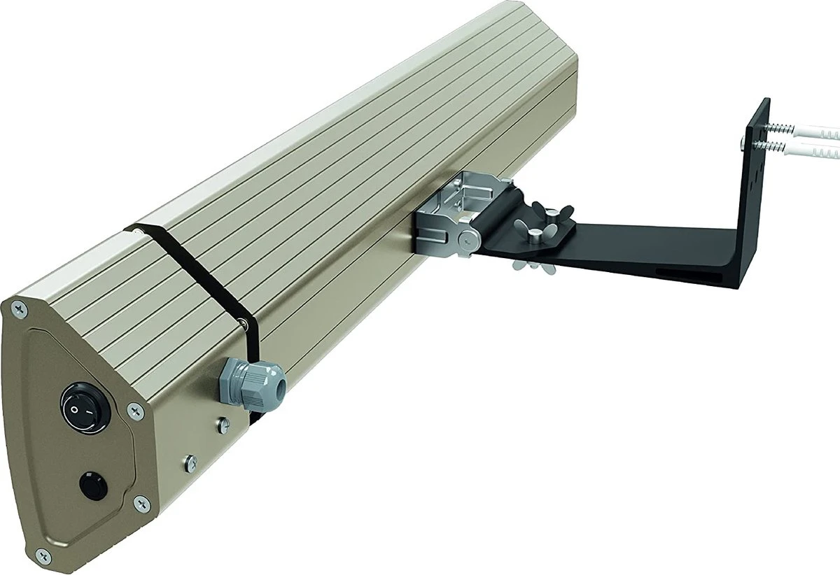 Dysis Infrarood Terrasverwarmer, Infraroodstraler Met Afstandsbediening - 2300W - 4 Warmtestanden - IP65 Stof- En Regendicht Voor Binnen En Buiten, Elektrische Kachel Voor Terras - Beige - Afbeelding 3