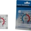Merkloos Binnen/buiten/tuin Raam Thermometer Zelfklevend 8 X 8 Cm - Raamthermometer