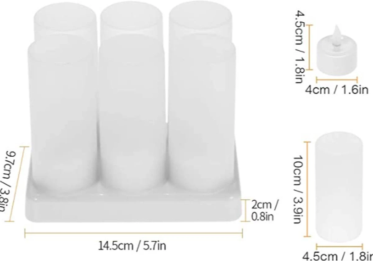 A.K.A. Led Kaarsen 6 Stuks - Oplaadbare Waxinelichtjes Kaars - Kerst Theelichtjes Oplaadbaar - Led Strip - Sfeerverlichting Kerst Decoratie - Afbeelding 11