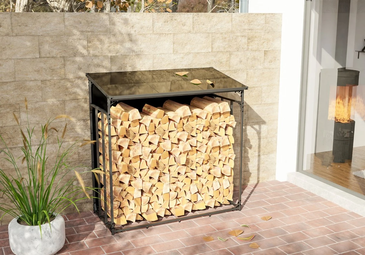 Houtopslag - Houtopslag Buiten - Brandhoutrek - Houtberging - Houthok - Overdekt - Afbeelding 2