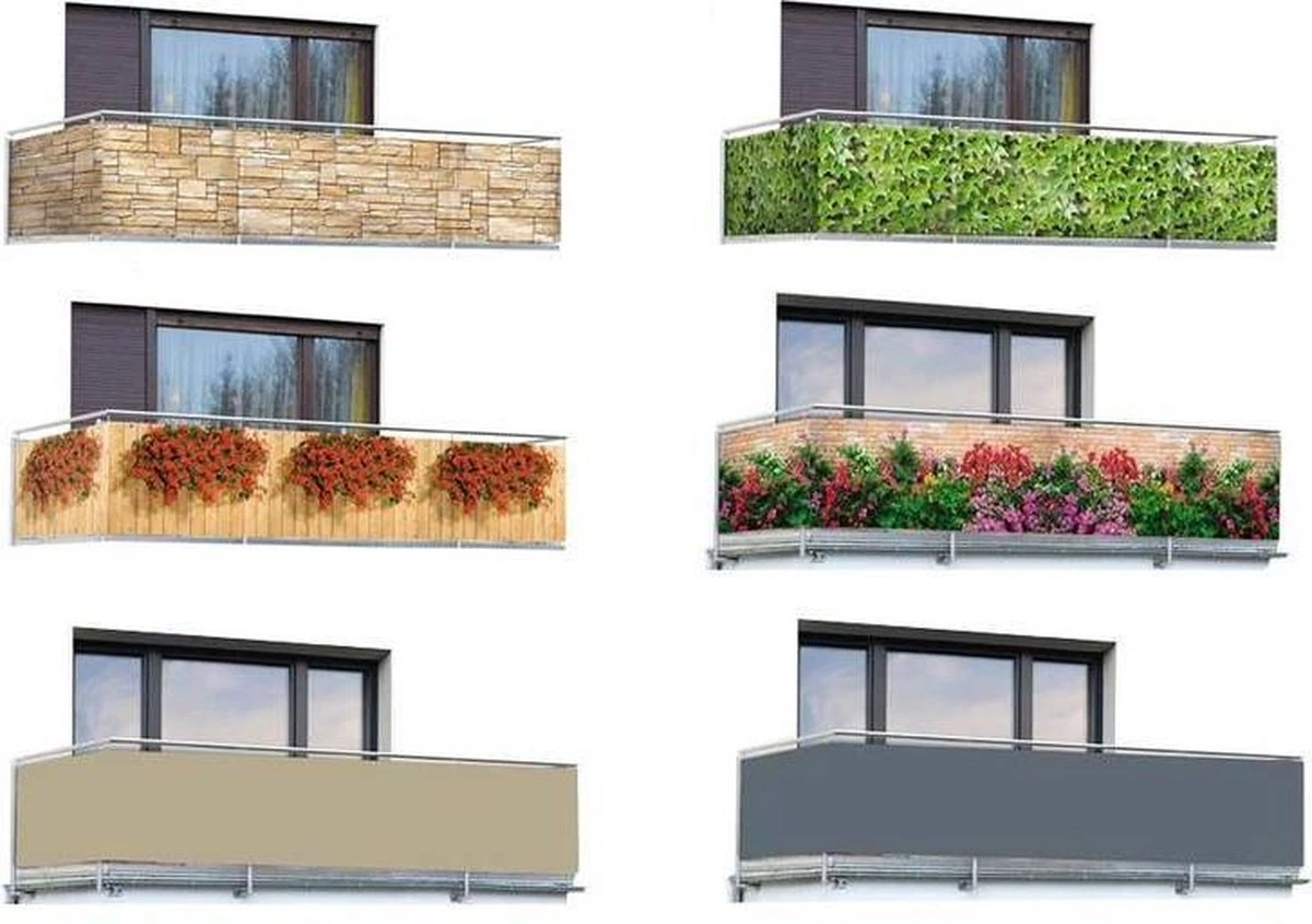 Wenko Balkonscherm Met Bloemen (85 X 500 Cm) - Afbeelding 3