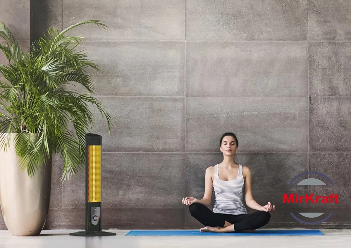 MirKraft - Infrarood Straalkachel - Terrasverwarmer-voor Binnen En Buiten - 2500W - ZWART - Afbeelding 6