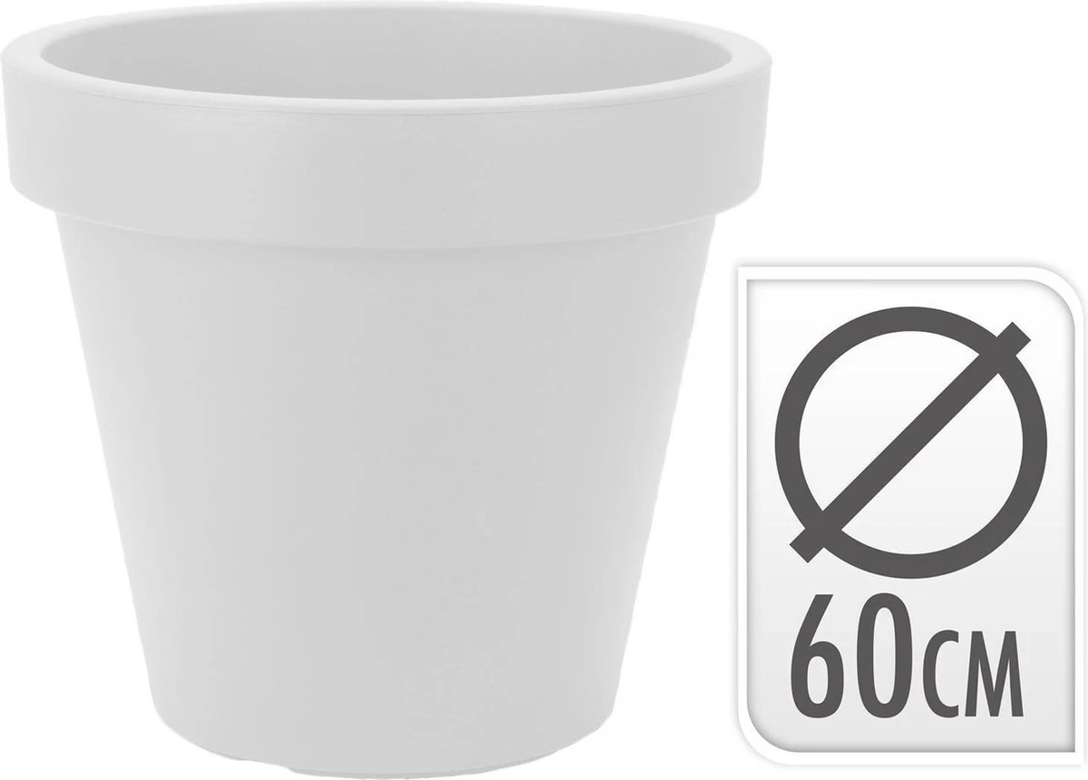 Relaxwonen - Bloempot Rond 60 X 52 Cm Wit