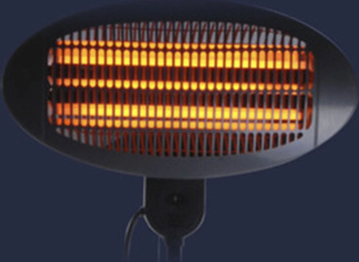 Merkloos Exellent Electrics Terrasverwarmer - Staand - 3 Warmte Standen - Tot 2000 Watt - Afbeelding 2