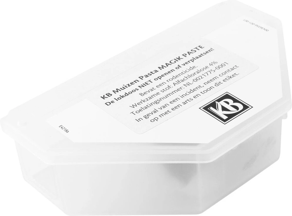 KB Home Defense Muizenlokdoos Magik Paste (pasta) - Muizenval - Muizen Pasta (10g) Voldoende Voor 70 Muizen - 1 Stuk - Muizengif - Werkt Binnen 24 Uur - Afbeelding 2