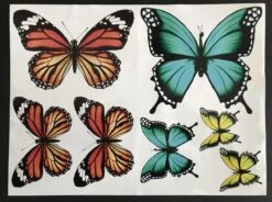 Vlinders Sticker Vel, Decoratie Stickers, Kliko Sticker, Container Vlinder Stickers, Deur Stickers, Wand Stickers, CoverArt