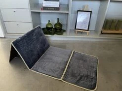 GEBEDSKLEED.EU Gebedskleed Met Rugleuning Grijs- Ramadan - Eid - Islam