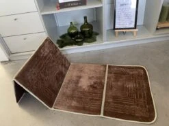 GEBEDSKLEED.EU Gebedskleed Met Rugleuning Bruin- Ramadan - Eid - Islam