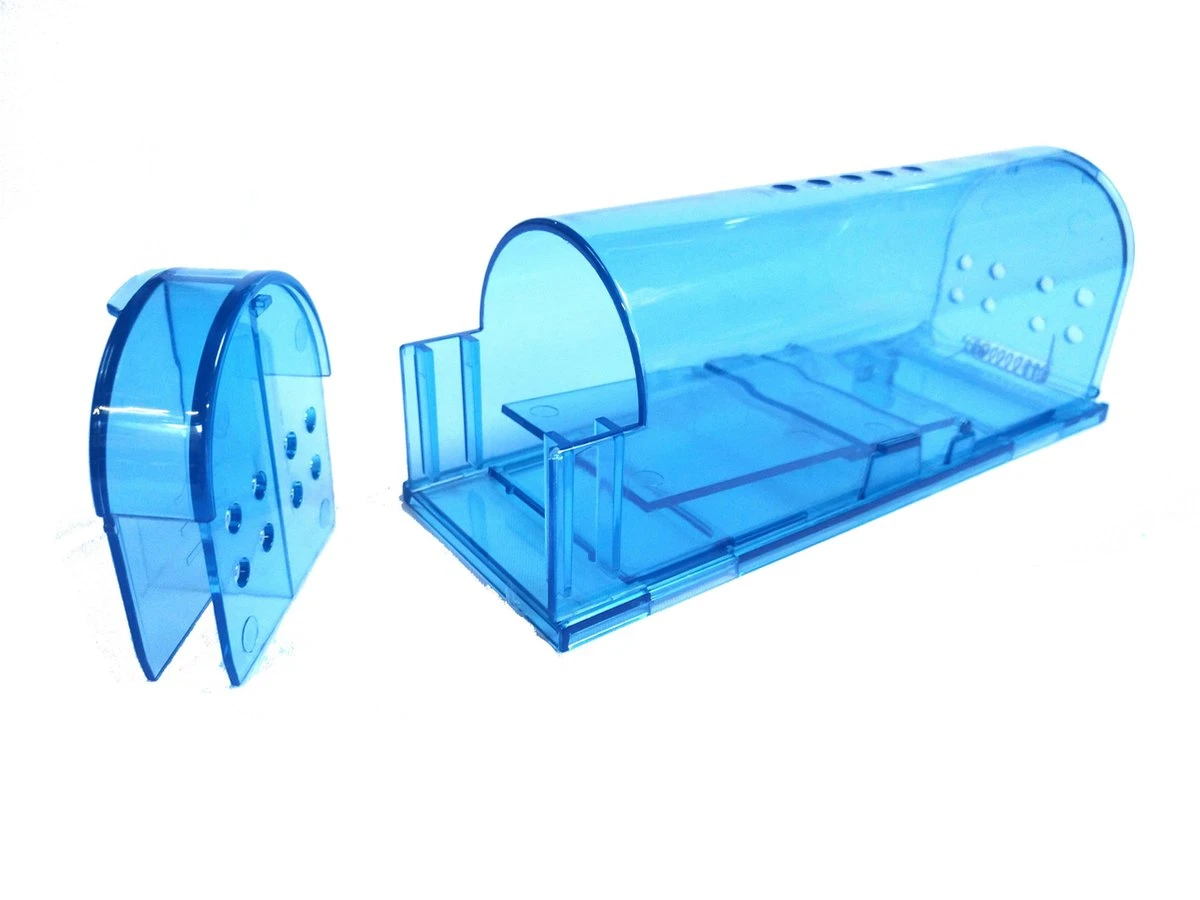 Diervriendelijke Muizenval: Multi Use Trap Blauw - 100% Pakkans - Sterke Muizenval - Muizenverjager - Voor Binnen En Buiten - Levend Muizen Vangen - Ongedierteval - Ongediertebestrijding - Afbeelding 3