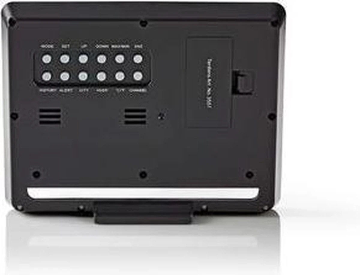 Nedis Weerstation - Binnen & Buiten - Inclusief Draadloze Weersensor - Weersvoorspelling - Barometer - Tijdweergave - Verlicht LCD-Scherm - Wekkerfunctie - Afbeelding 4