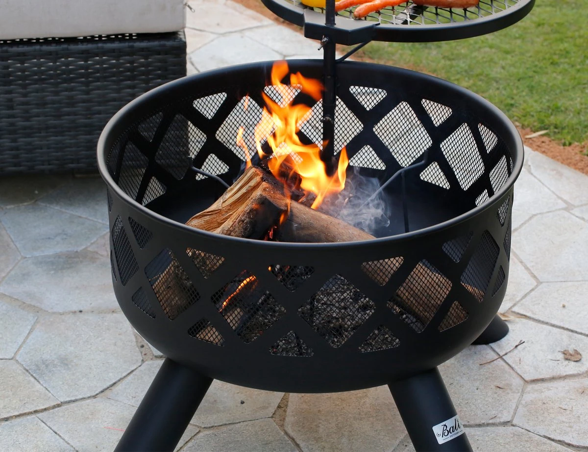 Bali Outdoors BBQ Vuurgrill -Vuurschaal - 61.8cm - Tuinhaard - Houtskool BBQ Grill - Afbeelding 5