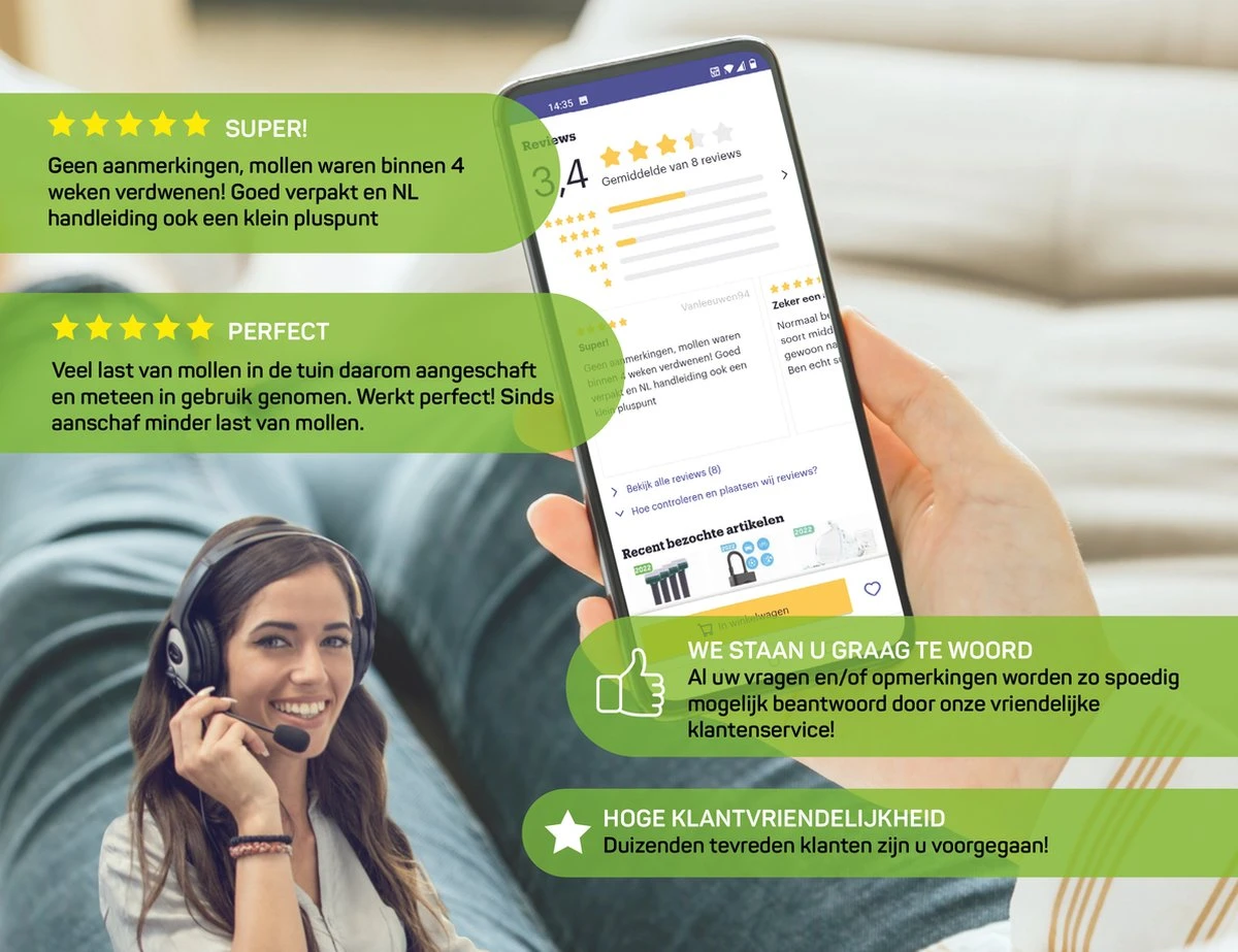 Vulpes Verjager® Mollenverjager - 4 Stuks - Muizenverjager - Mollenbestrijding - Werkt Op Zonne-energie - Waterdicht - Diervriendelijk - Strakke Tuin, Gazon Of Perceel! - Afbeelding 13