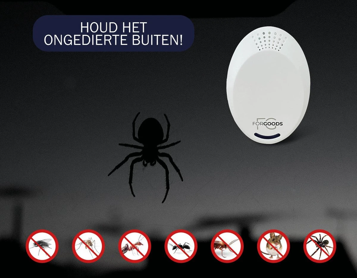 Merkloos Forgoods Ultrasone Muizenverjager En Ongedierte Verjager - Muizenverjager - Pest Reject - (1 Stuk Wit) - Ook Verkrijgbaar In Zwart - Afbeelding 4