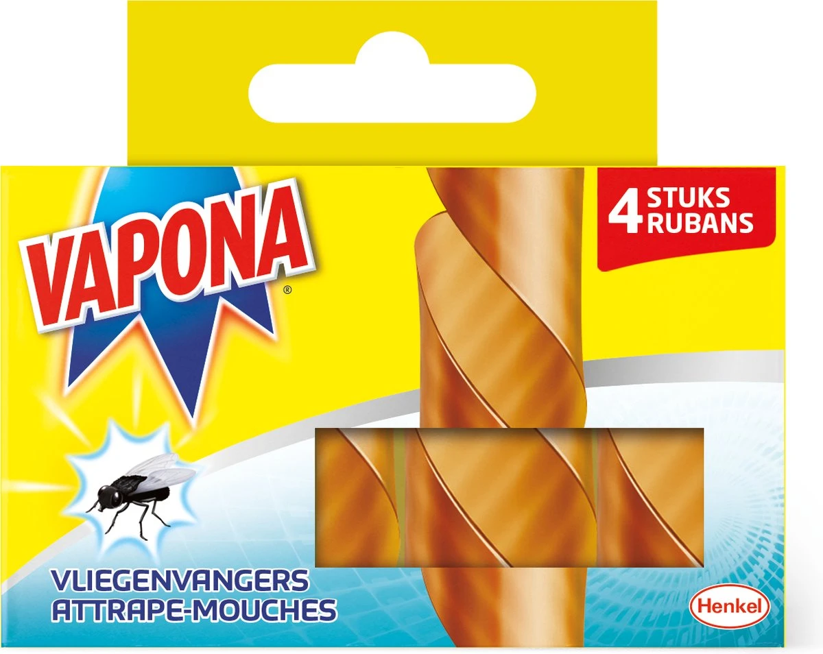 Vapona Vliegenvanger Vliegenval - Insectenval - 4 Stuks