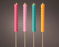 Solar Tuinfakkel "Swirl" - 4 Stuks - Ass - 90 Cm