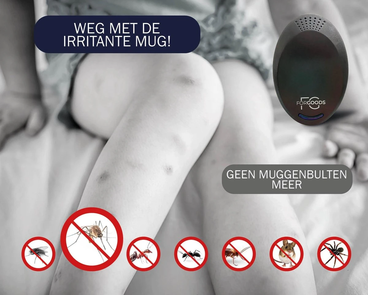 Merkloos Forgoods Ultrasone Muizenverjager En Ongedierte Verjager - Muizenverjager - Pest Reject - (1 Stuk Wit) - Ook Verkrijgbaar In Zwart - Afbeelding 6