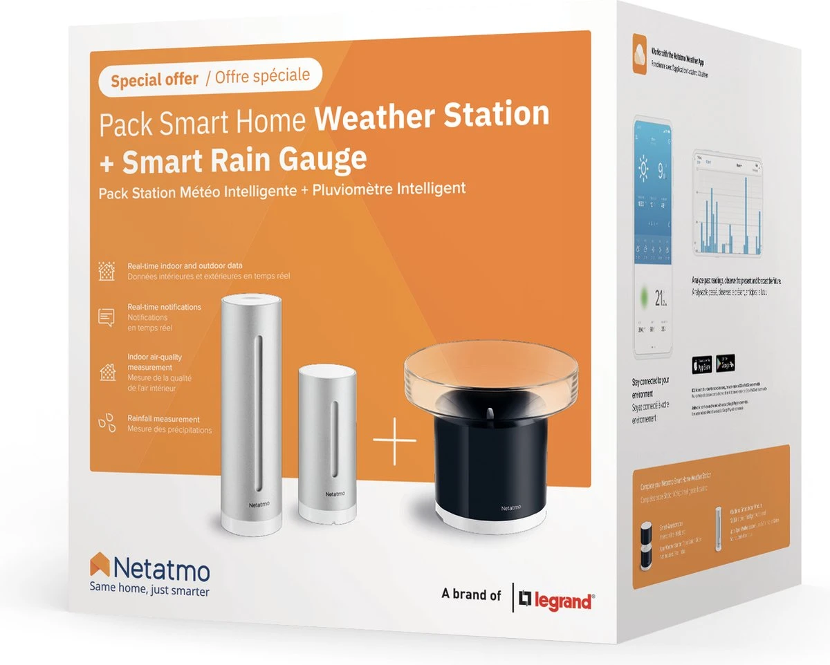Netatmo Slim Weerstation Met Co2 Meter En Hygrometer + Regenmeter - Afbeelding 11