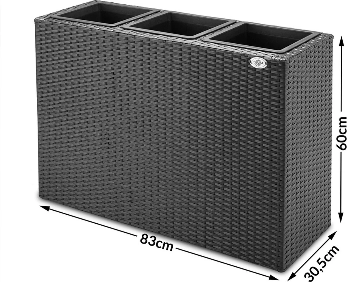 Casaria Staande Plantenbak – Met Waterafvoer 83x30,5x60cm - Zwart - Afbeelding 5