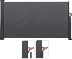 Ambiance Uittrekbaar Windscherm - 300 X 160 Cm - Zwart