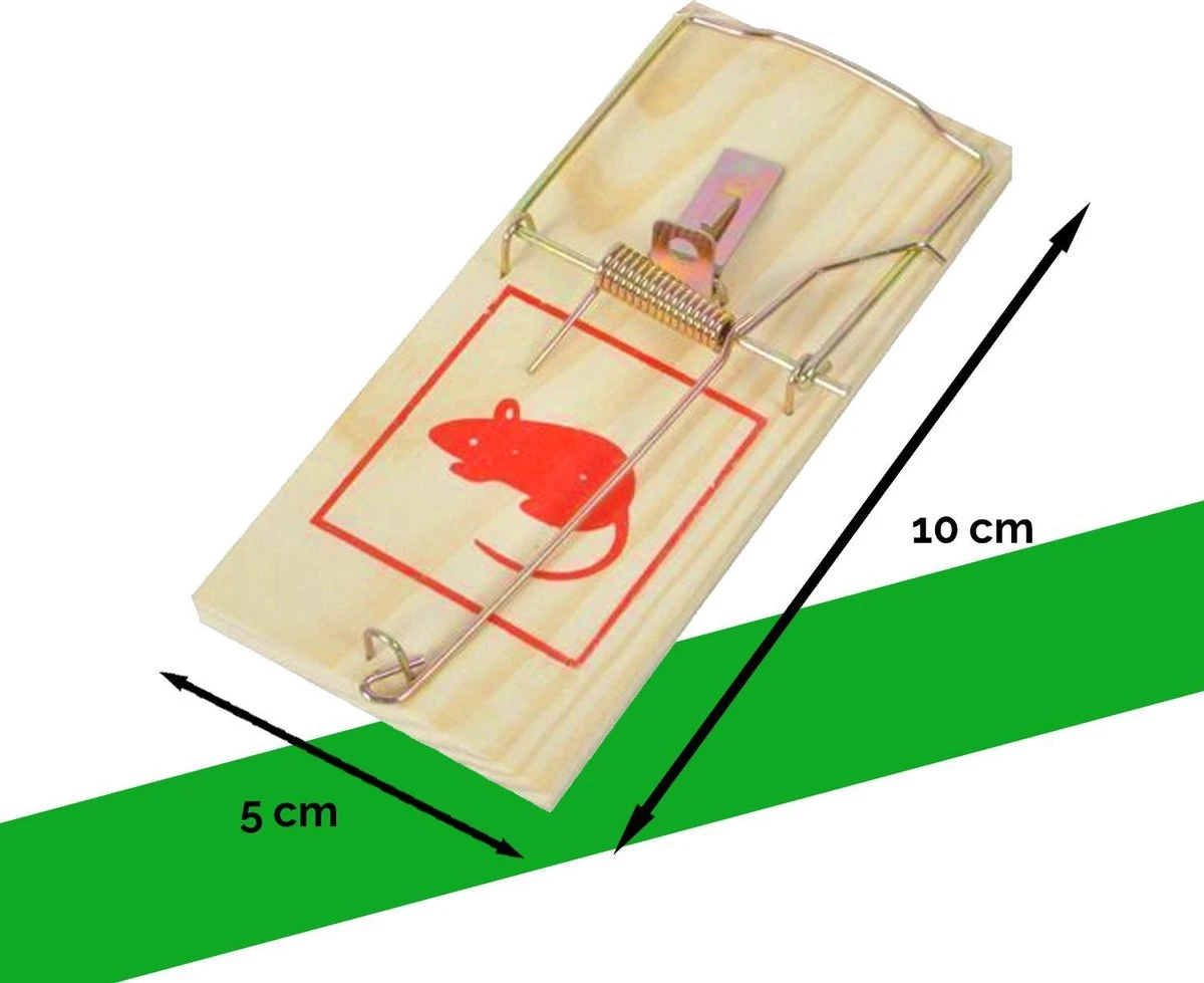 Merkloos Houten Muizenvallen 6 Stuks - Muizenklemmen - Voor Binnen En Buiten - 100% Pakkans - Muizenverjager - Zonder Muizengif - Afbeelding 3