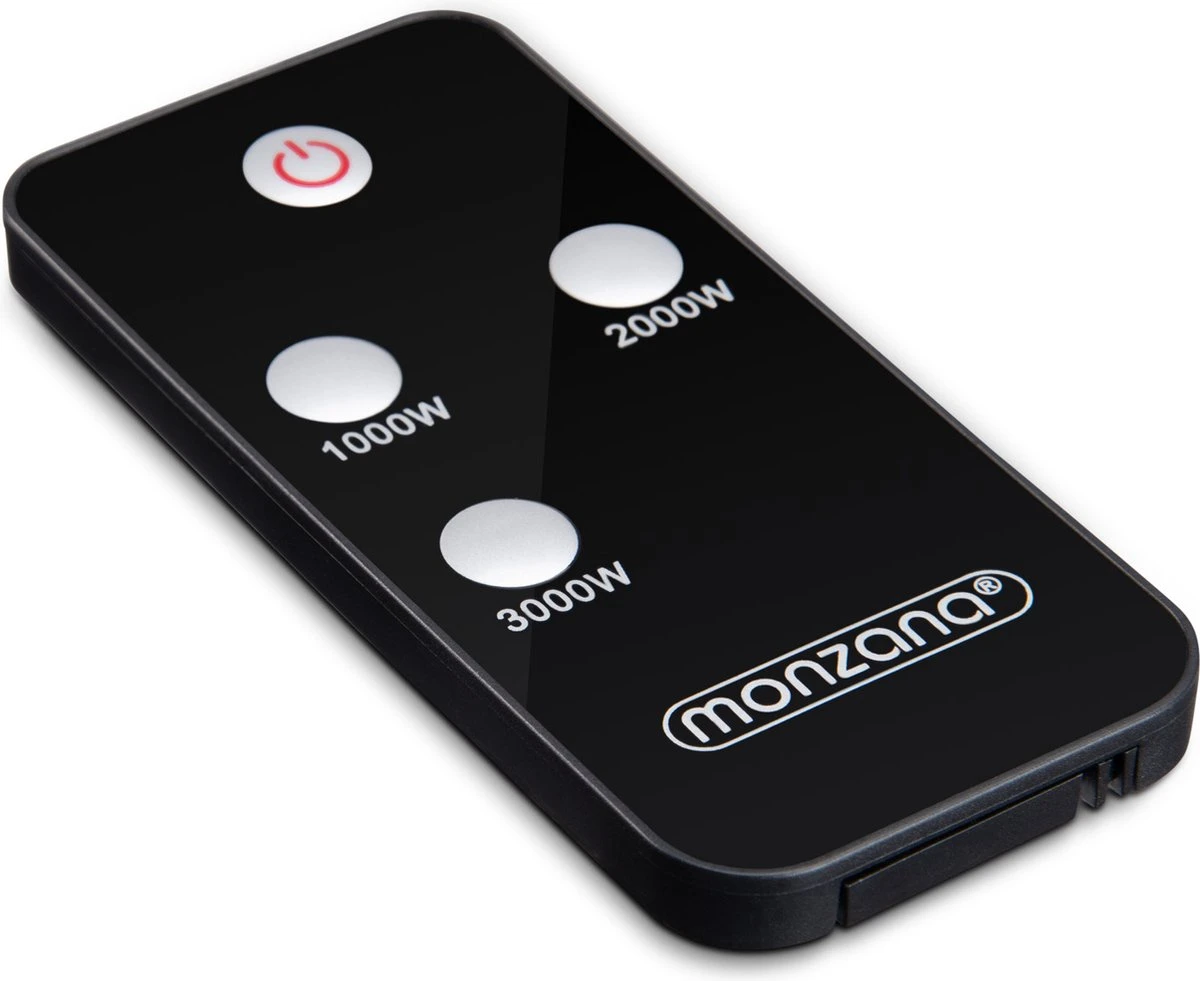 Monzana Infraroodstraler 3000W - 3 Standen Afstandsbediening - Zwart - Afbeelding 3