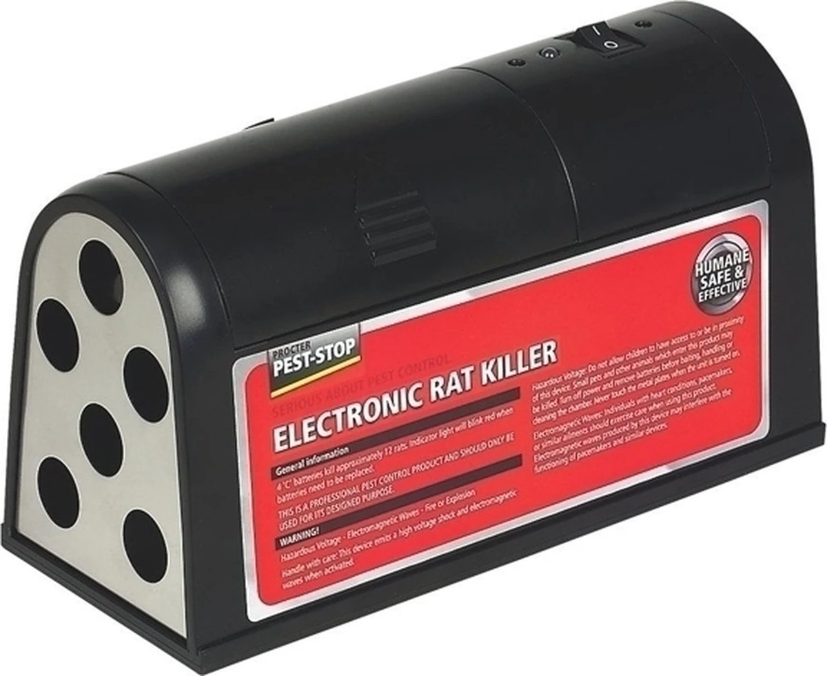 Pest-Stop - Elektrische Rattenval - Tegen Ratten En Muizen - Werkt Op Batterijen - Afbeelding 4