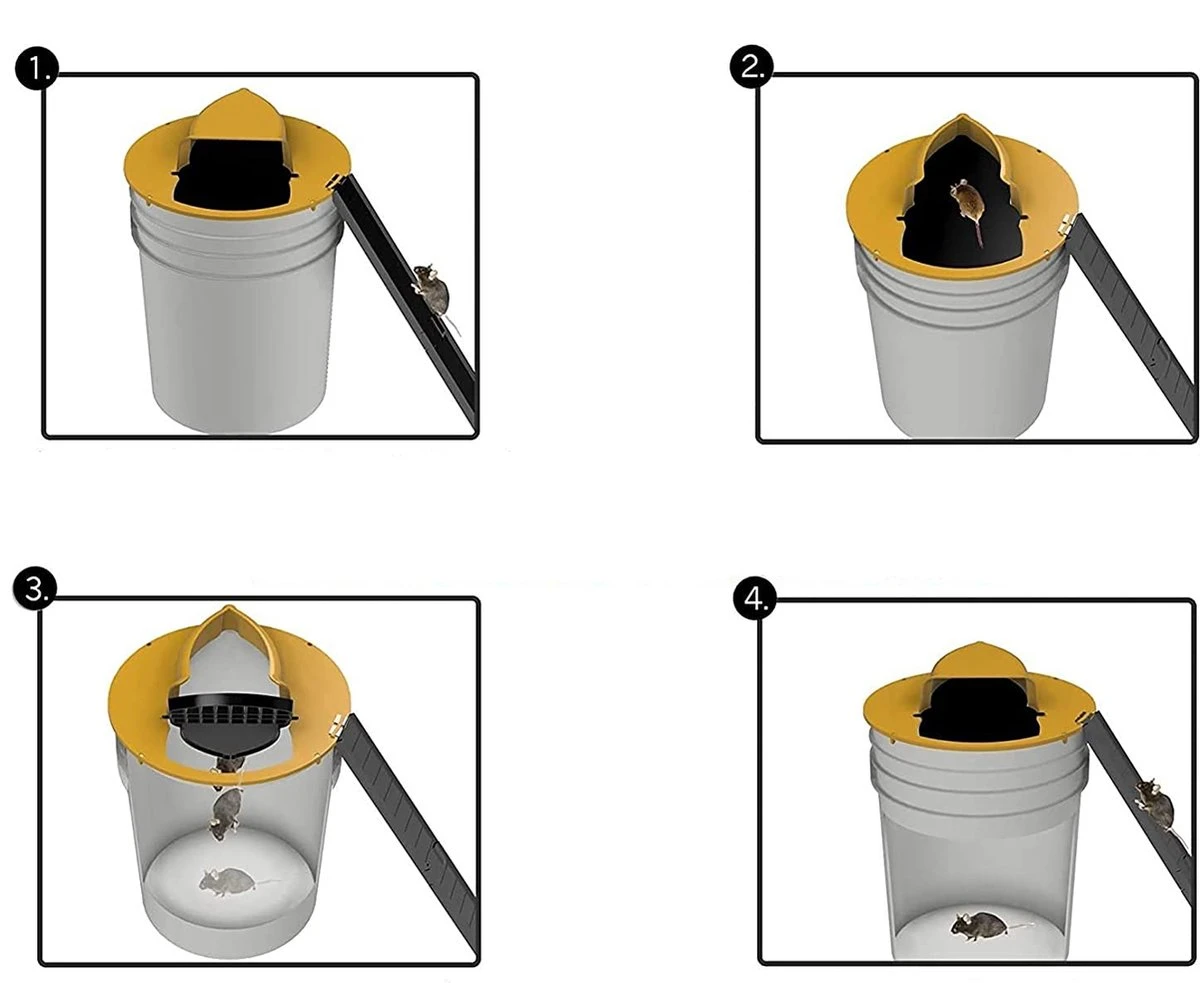 Merkloos Muizenval Diervriendelijke - Muizenval Emmer - Rattenval - Mouse Trap - Rat Trap - Muizenverjager - Ongediertebestrijding - Afbeelding 3