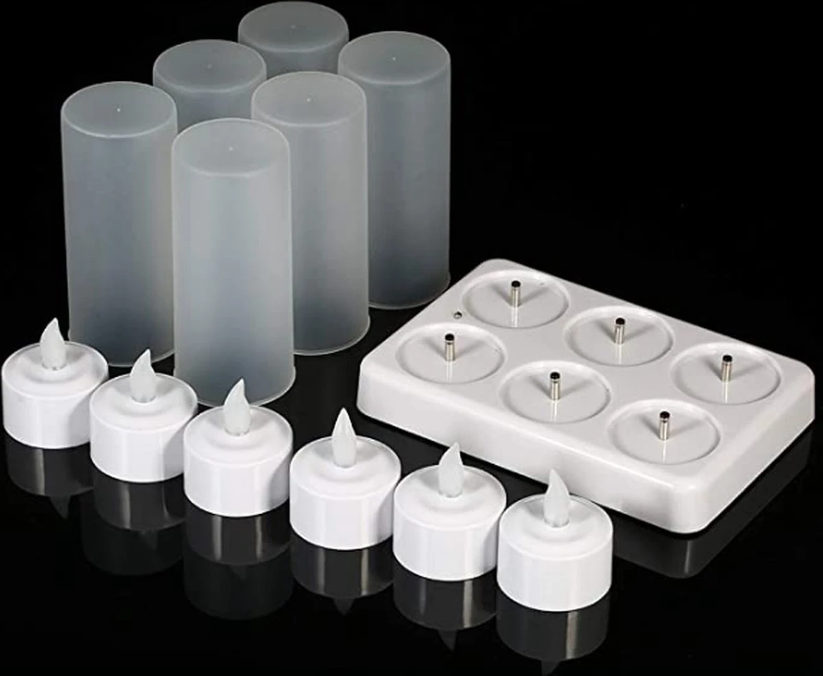 A.K.A. Led Kaarsen 6 Stuks - Oplaadbare Waxinelichtjes Kaars - Kerst Theelichtjes Oplaadbaar - Led Strip - Sfeerverlichting Kerst Decoratie - Afbeelding 9